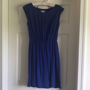 Blue cap sleeve dress